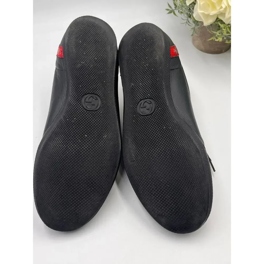 GUCCI Mens Black‎ Bambi Marmont Leather Low Sneaker Trainers Shoes Sz m6.5/8w GUCCI Mens Black Bambi Marmont Leather Low Sneaker Trainers  main image 2